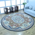 thumbnail image 1 of Rugsotic Carpets Hand Tufted Wool Eco-Friendly Area Rugs - 8'x8', Round, Light Brown, Modern Contemporary Design, High Pile Handmade Anti Skid Rugs for Living Room, Bed Room (K00S05), 1 of 5