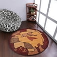 thumbnail image 1 of Rugsotic Carpets Hand Tufted Wool Eco-Friendly Area Rugs - 8'x8', Round, Multicolor, Modern Contemporary Design, High Pile Handmade Anti Skid Rugs for Living Room, Bed Room (K00694), 1 of 6