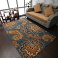 thumbnail image 1 of Rugsotic Carpets Hand Tufted Wool Eco-Friendly Area Rugs - 9'x12', Rectangle, Blue, Modern Contemporary Design, High Pile Handmade Anti Skid Rugs for Living Room, Bed Room (K00151), 1 of 9