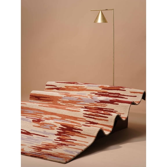 Rugsotic Carpets Hand Tufted Wool Eco-Friendly 9'x12' Area Rugs Rectangle Multicolor Abstract Modern High Pile Thick Handmade Anti Skid Indoor Rug for Living Room, Bedroom K00S14