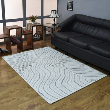 Rugsotic Carpets Hand Woven Flat Weave Kilim Polyester Eco-Friendly Area Rugs - 3'X5', Rectangle, Beige Multicolor, Abstract Design, Low Pile Handmade Area Rugs For Living Room, Bed Room (Dp0001)