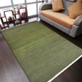 thumbnail image 1 of Rugsotic Carpets Handmade Rugs Hand Woven Kilim Rectangle 10'x13' Olive Wool for Indoor Use, 1 of 7