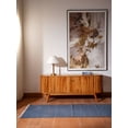 thumbnail image 1 of Rugsotic Carpets Eco-Friendly Woven Hand Woven Kilim Flat Weave Blue Solid Area Rug, 2'6''x10' Runner, Antimicrobial, 1 of 5