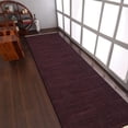 thumbnail image 1 of Rugsotic Carpets Eco-Friendly Woven Hand Woven Kilim Flat Weave Plum Solid Area Rug, 2'6''x10' Runner, Antimicrobial, 1 of 5