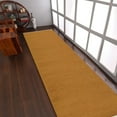 thumbnail image 1 of Rugsotic Carpets Eco-Friendly Woven Hand Woven Kilim Flat Weave Gold Solid Area Rug, 2'6''x12' Runner, Antimicrobial, 1 of 5