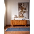 thumbnail image 1 of Rugsotic Carpets Eco-Friendly Woven Hand Woven Kilim Flat Weave Blue Solid Area Rug, 2'6''x8' Runner, Antimicrobial, 1 of 5