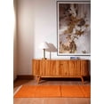 thumbnail image 1 of Rugsotic Carpets Eco-Friendly Woven Hand Woven Kilim Flat Weave Dark Orange Solid Area Rug, 3'x13' Runner, Antimicrobial, 1 of 6