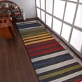 thumbnail image 1 of Rugsotic Carpets Eco-Friendly Woven Hand Woven Kilim Flat Weave Multicolor Contemporary Area Rug, 3'x13' Runner, Antimicrobial, 1 of 5