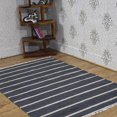 thumbnail image 1 of Rugsotic Carpets Handmade Rugs Hand Woven Kilim Rectangle 3'x5' Charcoal Cream Wool for Indoor Use, 1 of 10