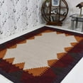 thumbnail image 1 of Rugsotic Carpets Handmade Rugs Hand Woven Kilim Rectangle 3'x5' White Plum Wool for Indoor Use, 1 of 10