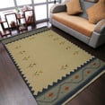 thumbnail image 1 of Rugsotic Carpets Handmade Rugs Hand Woven Kilim Rectangle 4'x6' White Blue Wool for Indoor Use, 1 of 5