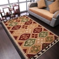 thumbnail image 1 of Rugsotic Carpets Eco-Friendly Woven Hand Woven Kilim Flat Weave Multicolor Contemporary Area Rug, 5'x8' Rectangle, Antimicrobial, 1 of 5
