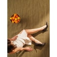 thumbnail image 1 of Rugsotic Carpets Eco-Friendly Woven Hand Woven Kilim Flat Weave Olive Solid Area Rug, 6'x6' Square, Antimicrobial, 1 of 8
