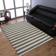 thumbnail image 1 of Rugsotic Carpets Eco-Friendly Woven Hand Woven Kilim Flat Weave Cream Olive Contemporary Area Rug, 8'x10' Rectangle, Antimicrobial, 1 of 5