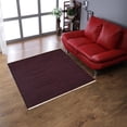 thumbnail image 1 of Rugsotic Carpets Eco-Friendly Woven Hand Woven Kilim Flat Weave Plum Solid Area Rug, 8'x8' Square, Antimicrobial, 1 of 5