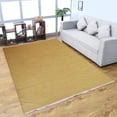 thumbnail image 1 of Rugsotic Carpets Eco-Friendly Woven Hand Woven Kilim Flat Weave Gold Solid Area Rug, 9'x12' Rectangle, Antimicrobial, 1 of 5