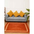 thumbnail image 1 of Rugsotic Carpets Hand Woven Jute 4'x4' Square Area Rug Contemporary Orange J00025, 1 of 8