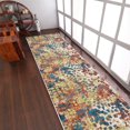 thumbnail image 1 of Rugsotic Carpets Machine Made Heatset Polypropylene Area Rugs - 3'2''X10', Runner, Caramel Blue, Contemporary Modern, High Pile Machine Made Area Rugs For Living Room, Bed Room (M00040), 1 of 7