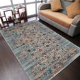 thumbnail image 1 of Rugsotic Carpets Machine Made Heatset Polypropylene Area Rugs - 5'X8', Rectangle, Ivory, Classic Oriental Traditional , High Pile Machine Made Area Rugs For Living Room, Bed Room (M00054), 1 of 7