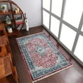 thumbnail image 1 of Rugsotic Carpets Machine Woven Crossweave Area Rugs - 10'X13', Rectangle,Red,Classic Oriental Traditional , Low Pile Machine Made Area Rugs For Living Room, Bed Room (M00083), 1 of 6