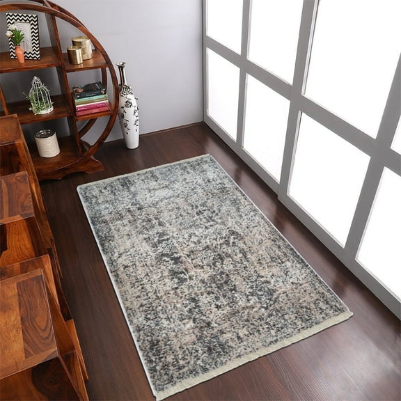 Rugsotic Carpets Machine Woven Crossweave Area Rugs - 5'X7'10'', Rectangle,Brown,Classic Oriental Traditional , Low Pile Machine Made Area Rugs For Living Room, Bed Room (M00080)