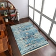 thumbnail image 1 of Rugsotic Carpets Machine Woven Crossweave, Oriental Polyester Area Rug, Blue, 5'x7'10'', 1 of 6