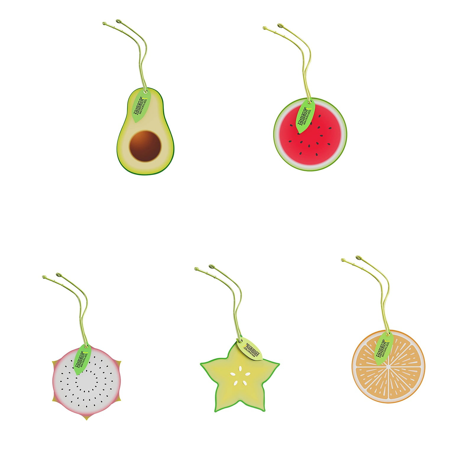 Ruhiku GW 5 Pack Car Air Fresheners For Women Man Cute Fruit Shape ...
