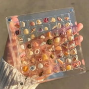 Ruhiku GW Acrylic Magnetic Seashell Display Box, Shell Storage Box for Display Case Decorative Seashell Starfish Trinket, Small Craft Organizers Container for Seashell, Bead, Nail, Jewelry