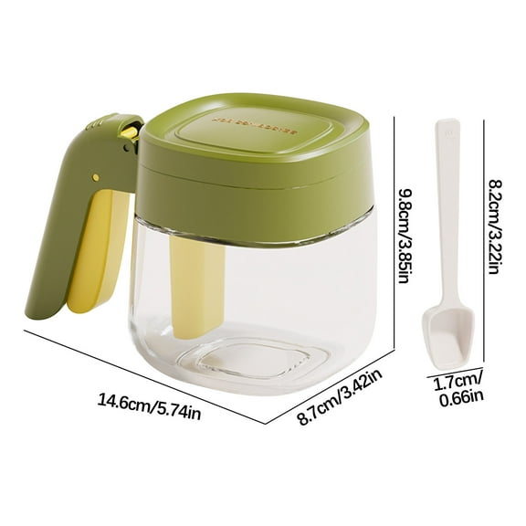 Ruhiku GW Seasoning Container Flip Top Cap Spice Bottle Spice Jar, Seasoning Bottle with Handle and Flip Top Cap, for Kitchen, Contain Salt, Sugar and Other Seasonings, Plastic Salt and Pepper Shakers