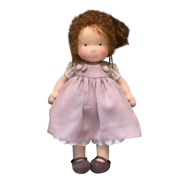Plush Baby Doll Girl with Clothes, Sweetheart Rag Doll for Kids 