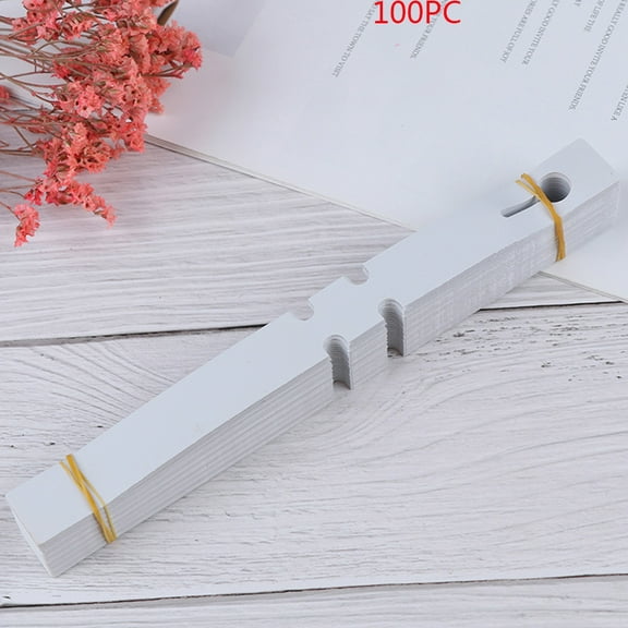 RuiJiao 100PC Long Plastic Garden Labels with Double Clips - Nursery Tray Markers, Waterproof, Reusable for Plant Identificatio