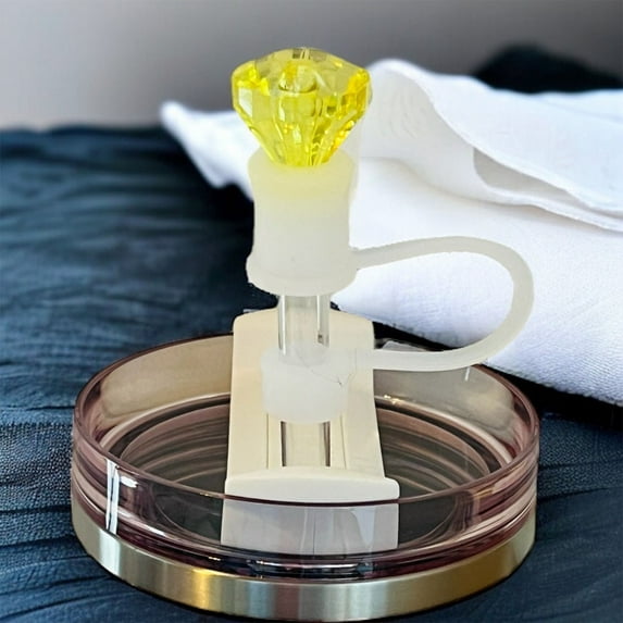 RuiJiao 10mm Diameter Straw Dust Caps - Set of Reusable PVC Soft Rubber Covers - Universal Fit for Most Straws - Ideal for Hygiene and Travel Use