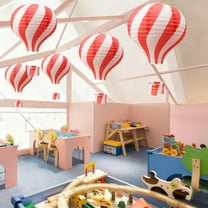 RuiJiao 18in Colorful Paper Hot Air Balloon Lanterns, Hanging Party Decor for Birthdays, Weddings, Christmas, Easy Install Home and Event Decoration Gift