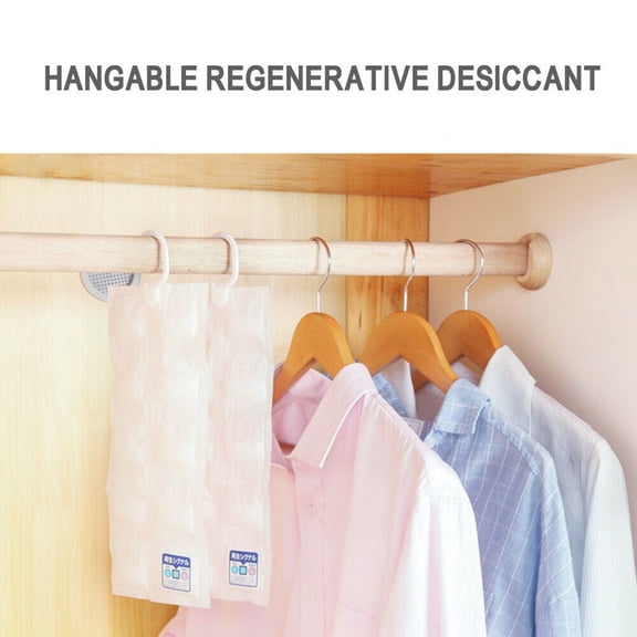 RuiJiao 2-Pack Recyclable Hanging Wardrobe Dehumidifier - Eco-Friendly Absorber for Closet, Home, and Room Moisture Control