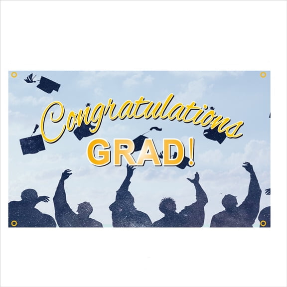 RuiJiao 2021 Graduation Banner,Polyester Photo Backdrop Decor for High School, College, Nursing, Doctorate Grad Party Supplies, 78x45 Inch, Indoor/Outdoor Use with Grommet Holes (As Shown)