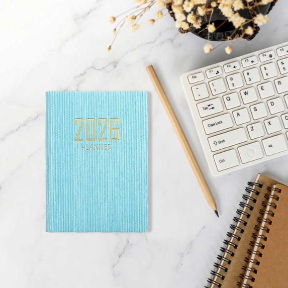 RuiJiao 2026 Mini Pocket Agenda, Daily Planner A7 Week to View Appointment Diary Planner and Organiser, Palm-Sized Calendar Notebook