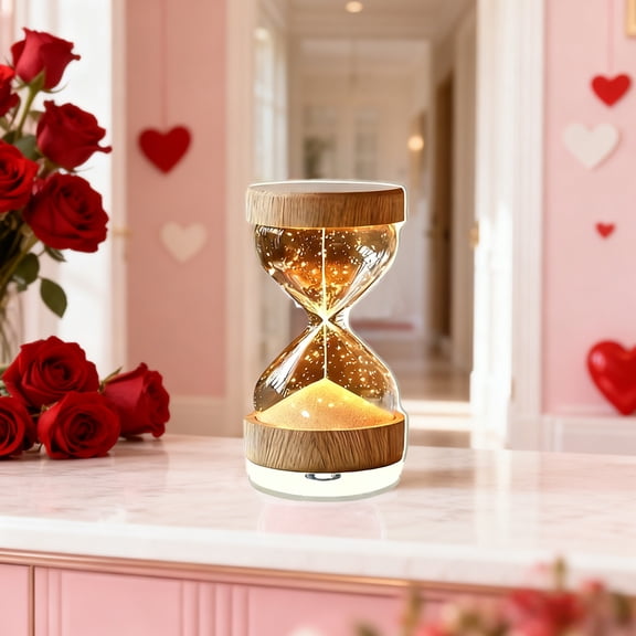 RuiJiao 2D Heart-shaped Funnel Acrylic Rotating Standing Sign, Multicolor Valentine's Day Home Decor for Living Room, Bedroom, Desk Shelf Decoration with High-Definition Printing