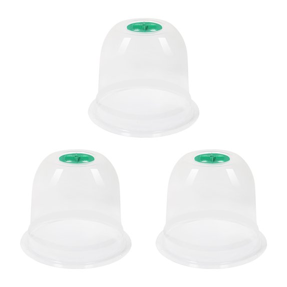 RuiJiao 3-Pack Plant Heat Preservation Domes - Constant Temperature Raising, Breathable Plastic Covers for Seedlings and Plants - Ideal for Greenhouse and Indoor Gardening