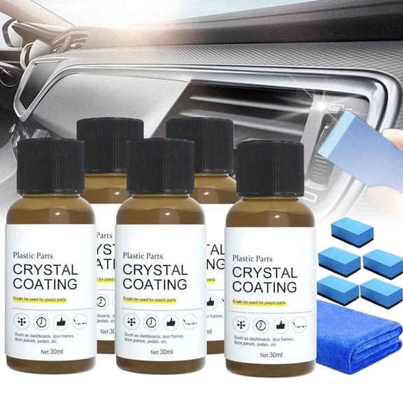 RuiJiao 30ml Automotive Plastic and Leather Restoration Kit for Dashboard Interior Refurbishing with UV Protection and Easy Application