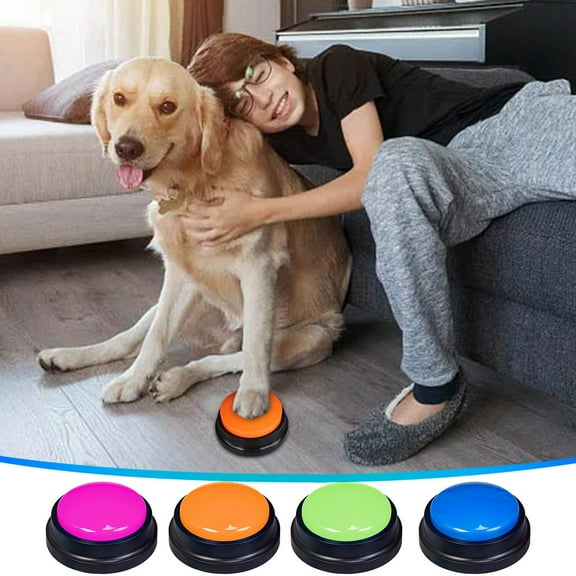 RuiJiao 4 Pack Pet Communication Buttons for Dogs Cats, Interactive Talking Sound Buttons with Safe Material for Training Enhanced Communication