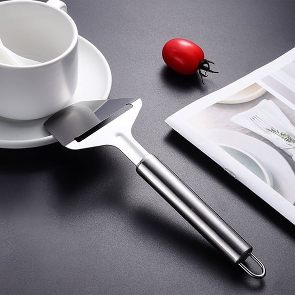 RuiJiao 430 Stainless Steel Mirror Polished Kitchen Utensil Set with Heat-Resistant Handle and Hanging Hook for Baking Cooking Pizza Cake Cheese