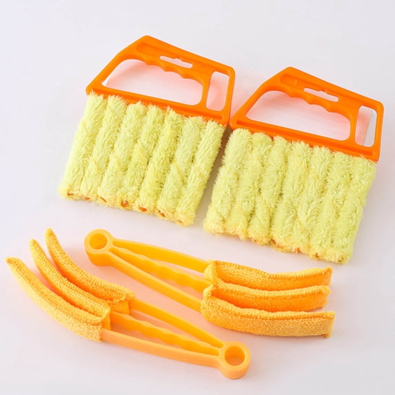 RuiJiao 4pcs Window Venetian Blind Cleaner Duster Tool,Blind Duster for Cleaning, Microfiber Duster Brush Dusting Cleaner Tool for Window Shutters Air Conditioner Wood Blinds