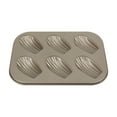 thumbnail image 1 of RuiJiao 6 Cavity Non-stick Madeleine Pans Carbon Steel Cake Pan French Dessert Mold Spherical Scallop Madeline Bakeware, 1 of 5
