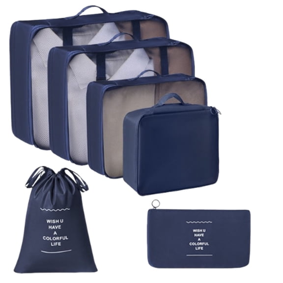RuiJiao 6-Piece Travel Organizer Set, Multifunctional Lightweight Storage Bags for Hassle-Free Packing on Weekend and Extended Trips with Stylish Design