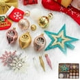 thumbnail image 1 of RuiJiao 73Pcs Electroplated Christmas Ornaments Set with Unique Shapes, Gift Box for Tree Decorations, 1 of 7