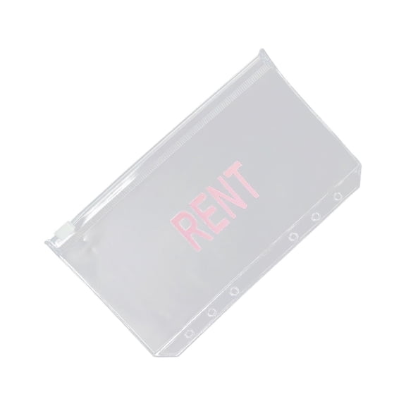 RuiJiao A5 Monthly Cash Budget Envelopes - Decorative Zipper Pouches for Planners, Perfect for Students and Financial Organization