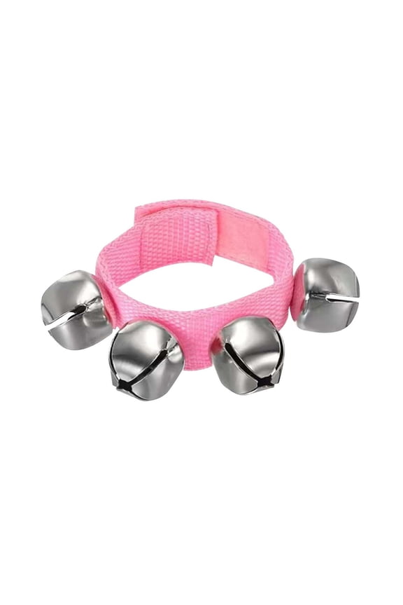 Adjustable Wrist Ankle Bells Bracelet, 4 Metal Jingle Bells with Soft Nylon Strap for Christmas Party, Music Events (Polyester + Metal, Multi-Color)