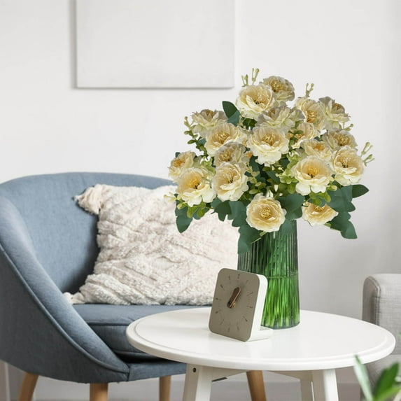 RuiJiao Artificial Flowers, Fake Floral Arrangements for Party Table Centerpieces, Bouquets for DIY Bridal Wedding Shower Decorations, Home Decor Indoor Outdoor