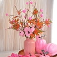 thumbnail image 1 of RuiJiao Artificial Pumpkin Cuttings for Thanksgiving Halloween Decor Plastic Foam P-INK 42cm Reusable Fall Centerpiece, 1 of 6