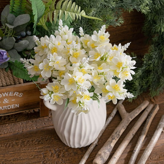 RuiJiao Artificial Silk Flowers, Artificial Flowers Bouquets, Florals Arrangements for Spring Wedding Bride Home Table Centerpiece Farmhouse Decorations